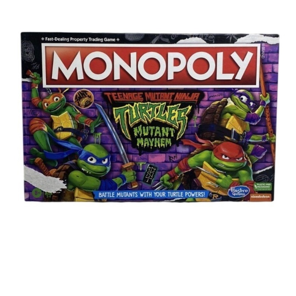 Monopoly Teenage Mutant Ninja Turtles Mutant Mayhem Board Game Hasbro TMNT New